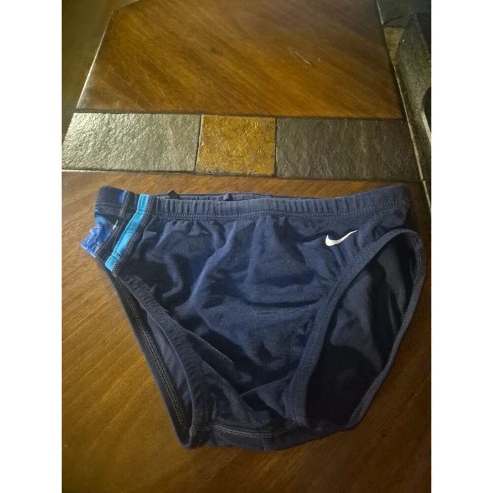 Nike Black w/splash of purple/blue men's swimwearswimwear nwot small